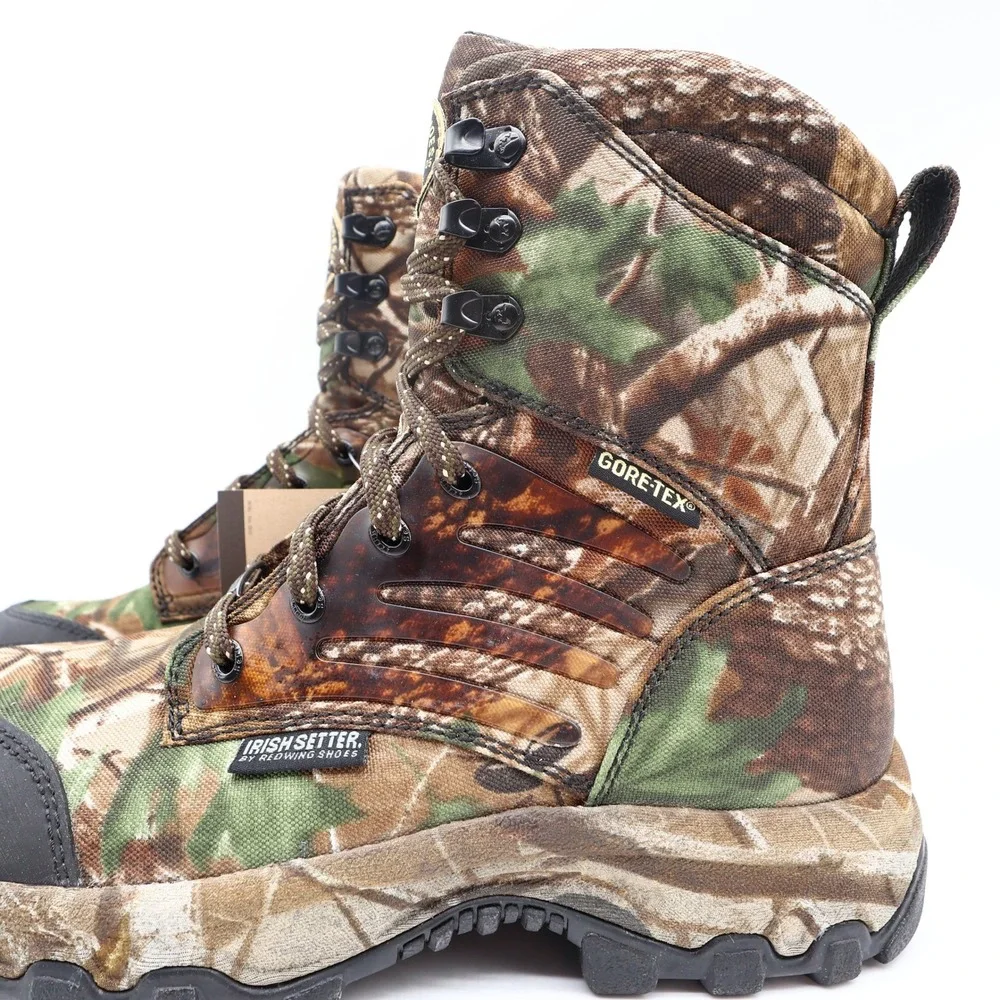Irish Setter Boots Mens Size 9 D Shadow Trek Gore-Tex Camo Hunting 3858 NIB
